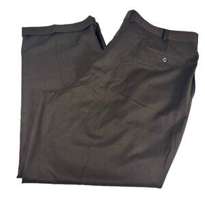 Sean John Brown Wide Leg Flat Front Dress Slack Trousers Pants Size 46x30